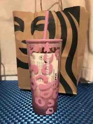 Starbucks 2021 Pink Cheetah Glass Tumbler - Sold on eBay Jul 08, 2021 for $34.00