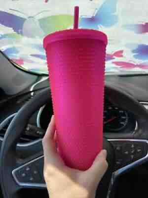 Starbucks 2021 Studded Fall Tumbler, 24oz - Matte Hot Pink Venti - Sold on eBay Aug 28, 2021 for $32.00