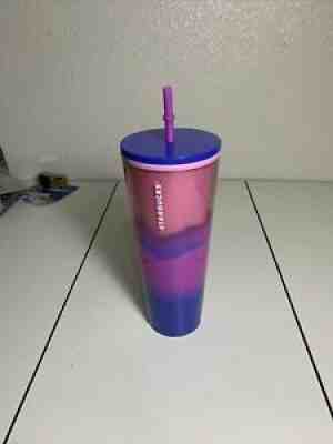 Starbucks Summer 2021 Trio Wave (Pink Blue Purple) 24 Oz Venti Tumbler - Sold on eBay Jun 28, 2021 for $21.50
