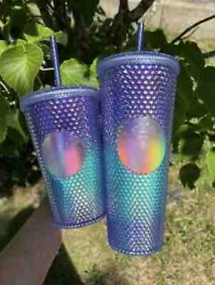 Starbucks Mermaid Studded Tumbler Set - Purple Blue Ombre - 1 Venti + 1 Grande - Sold on eBay Jul 02, 2021 for $109.00