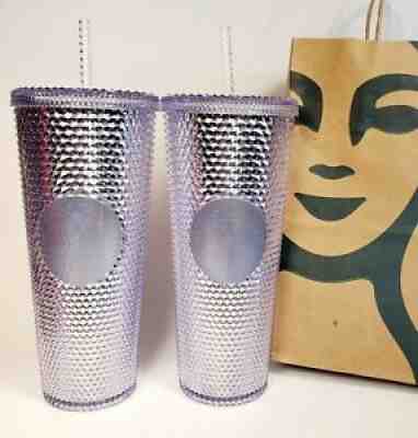2 NEW Starbucks 2019 Platinum Studded Tumbler 1 Day Ship In Hand Bling - Sold on eBay Jul 04, 2021 for $82.79