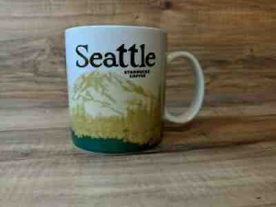 Starbucks Seattle WA Mount Rainier Mug 2008 16 oz Collector Series 1st Version - Sold on eBay Aug 06, 2021 for $79.95