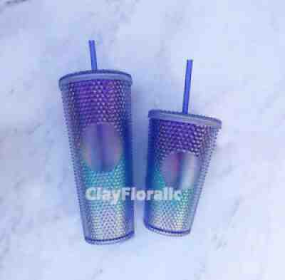 STARBUCKS 2021 studded blue ombre venti or grande summer 2021 bling tumbler cup - Sold on eBay Jul 15, 2021 for $49.00