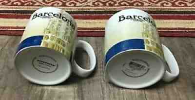 Starbucks Global Icon Mugs two Barcelona Together MIT 16 oz 1 with SKU one not