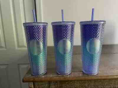 Starbucks Blue Ombre Bling Studded Summer 2021 Cold Cup Tumbler 24oz Venti X1 - Sold on eBay Jul 07, 2021 for $59.00