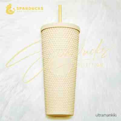 $1 start Starbucks China matte butter yellow studded straw cup 24Oz - Sold on eBay Aug 28, 2021 for $53.00