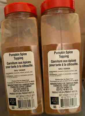 2 Starbucks Pumpkin Spice Topping Each 16 oz (1lb) Best By 06/05 & 7/30 2021 NEW - Sold on eBay Jul 22, 2021 for $45.00