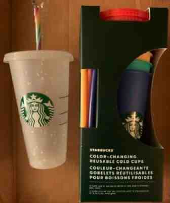 Starbucks 5 Pack Plus 1 Confetti Color Changing Cups, COLD Reusable Venti Pride - Sold on eBay Aug 12, 2021 for $38.88