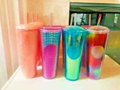 Starbucks Tumbler Pink Blue Rainbow Tumbler Cold cup 24 oz 2021 PICK 1 NEW - Sold on eBay Jul 25, 2021 for $36.00