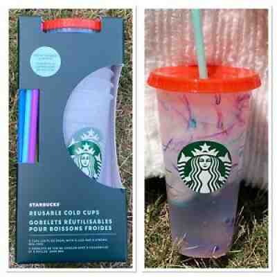 NEW Starbucks 2021 Color Changing Confetti 5 Pk PLUS 1 Rainbow Swirl Tumbler - Sold on eBay Sep 05, 2021 for $37.99