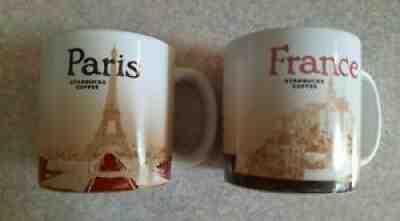2014 STARBUCKS PARIS & FRANCE GLOBAL ICON 30Z.EXPRESSO COFFEE MUGS SET OF 2 - Sold on eBay Aug 01, 2021 for $17.99