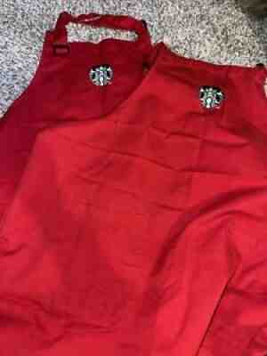 2 starbucks red aprons - Sold on eBay Jul 19, 2021 for $10.50