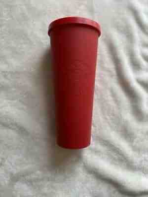 Starbucks 2016 Matte Red Soft Touch Venti Tumbler Without Straw - Sold on eBay Jul 28, 2021 for $107.50