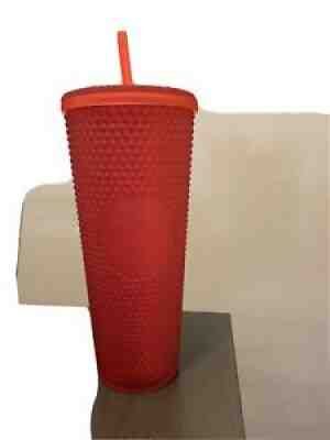NEW 2020 / 2021 Starbucks Matte Red Orange Studded Tumbler Cup 24oz Soft Touch - Sold on eBay Jun 20, 2021 for $28.00