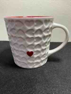 Starbucks 2007 Valentine's Day White Embossed Mug Single Red Heart 16 oz - Sold on eBay Jun 21, 2021 for $12.50