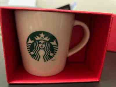 STARBUCKS 2014 Espresso 3 fl oz cup mug RED with Green Mermaid logo Original Box - Sold on eBay Aug 10, 2021 for $8.00