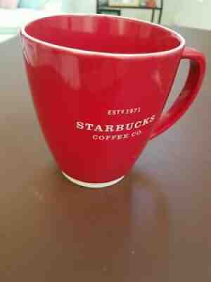 Starbucks Coffee Mug 2007 Red Abbey EST. 1971 White Trim Coffee Cup 18 Oz. - Sold on eBay Jul 30, 2021 for $5.50