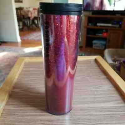 Starbucks Sparkle Red Glitter Acrylic Tumbler 16 Oz 2018. BPA Free - Sold on eBay Aug 13, 2021 for $8.99