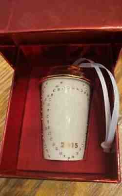 STARBUCKS 2015 ORNAMENT w/ SWAROVSKI Crystals in original Red Box - Sold on eBay Sep 07, 2021 for $18.99