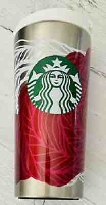 Starbucks Stainless SteelÂ Travel Tumbler Red Rose White Lid 2014 - Sold on eBay Aug 29, 2021 for $10.00