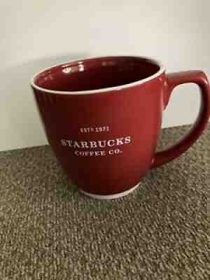 Starbucks Coffee 2008 Red EstD 1971 Large Mug/Cup White Trim 19.5 Oz - Sold on eBay Sep 04, 2021 for $9.00