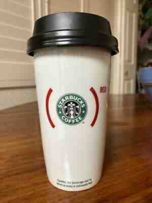 Starbucks 2010 Product Red Hope Ceramic Travel Mug Tumbler Cup 12oz with Lid - Sold on eBay Jul 09, 2021 for $6.99