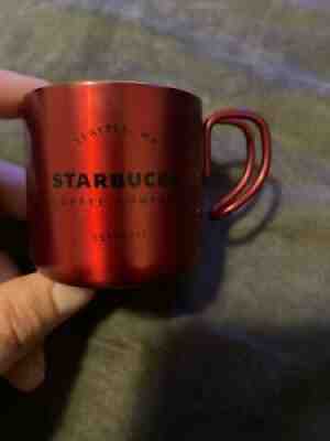 Starbucks Holiday 2017 Red Metal 3 oz Espresso Cup Ounce Coffee - Sold on eBay Jul 13, 2021 for $9.99