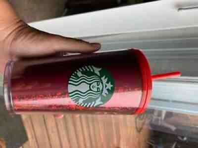 Authentic Starbucks Red Glitter Cold Cup 16 oz Brand Holiday Christmas - Sold on eBay Jul 18, 2021 for $21.99