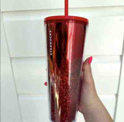 starbucks glitter red ombre Venti 24 Oz. Cup - Sold on eBay Jul 23, 2021 for $30.00
