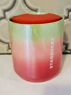 Starbucks Ceramic Travel Mug - Ombre: Red, Pink, Green - 8 oz. - BRAND NEW! - Sold on eBay Jul 08, 2021 for $24.99