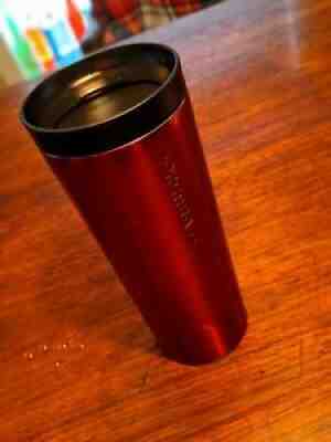Starbucks 16oz Metallic Red Stainless Steel Travel Tumbler Coffee Mug With Flip - Sold on eBay Jul 26, 2021 for $16.00