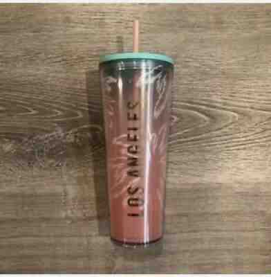 New! Starbucks Los Angeles (LA) Palm Tree Tumbler With Straw (2020 Edition) - Sold on eBay Jul 08, 2021 for $45.00