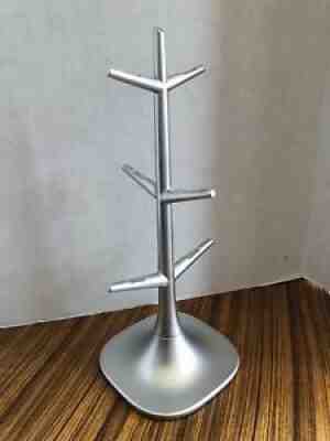 RARE Starbucks 2007 Mug Tree Holder For 6 Cups Silver With 2 Mugs! - Sold on eBay Jul 02, 2021 for $49.95