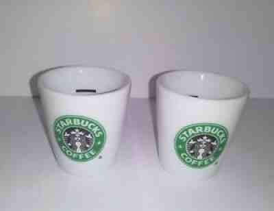 Two Starbucks Coffee Espresso White Shot Glass - Sold on eBay Jun 29, 2021 for $9.00