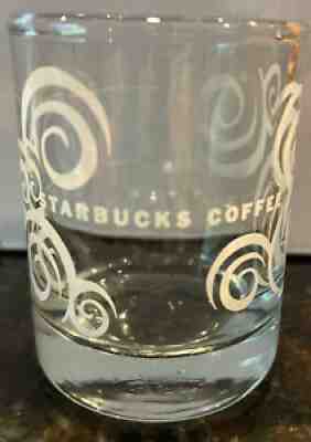 Starbucks Double Shot Glass White Aroma Swirls Coffee Discontinued 1oz 2oz - Sold on eBay Jul 02, 2021 for $14.99