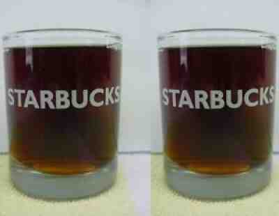 NOS Pair of Starbucks 1 oz and 2 oz Marked Espresso Shot Glass Clear Glass w/SKU - Sold on eBay Aug 21, 2021 for $19.99