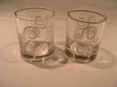Starbucks AROMA SWIRLS 1 oz 2 oz Shot Glass Espresso Set Of 2 - Sold on eBay Aug 21, 2021 for $20.00