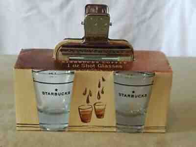 2006 Starbucks 1oz espresso shot glass glasses set of 2 - New - Sold on eBay Jun 26, 2021 for $15.99