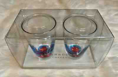 Starbucks Espresso Shot Glass Set Of 2 Red Blue Swirl Colors Coffee Collectible - Sold on eBay Jul 22, 2021 for $18.00