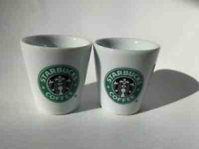 White Starbucks Coffee Company Ceramic Espresso Shot Glass 2.25" Tall - Sold on eBay Jun 29, 2021 for $14.00