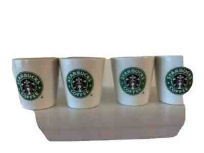 4 Starbucks Espresso 1oz Shot Glasses White Porcelain Rare - Sold on eBay Jun 25, 2021 for $25.00