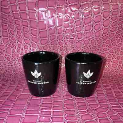 2- STARBUCKS COFFEE MASTER BLACK TASTING CUP 3 OZ. MINT! ESPRESSO SHOT GLASS - Sold on eBay Jun 15, 2021 for $18.99