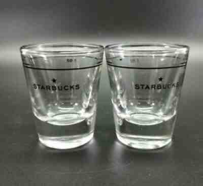 Two (2) Starbucks 2006 1oz Espresso Shot Glasses Jigger Barista Star - Sold on eBay Aug 31, 2021 for $13.47