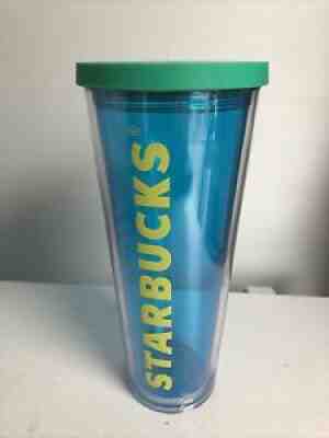 2014 Starbucks Fun Venti Clear Turquoise Acrylic Tumbler - Sold on eBay Aug 30, 2021 for $25.99