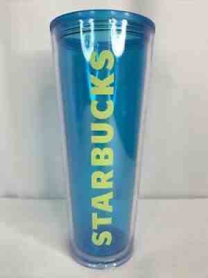 2014 Starbucks Fun Venti Acrylic Tumbler Cold Cup Turquoise Blue Green Yellow - Sold on eBay Jul 25, 2021 for $16.99