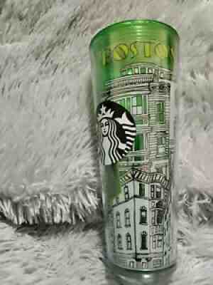 2014 Starbucks Boston Double Walled Venti Cold Coffee Tea Tumbler 24oz Green - Sold on eBay Sep 05, 2021 for $208.50