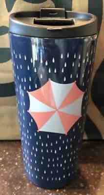 STARBUCKS 2014 Collectible Stainless Steel 16 oz Travel Tumbler Umbrella Rain - Sold on eBay Aug 23, 2021 for $12.00