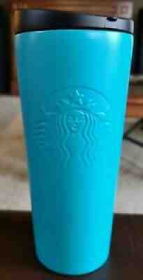2016 Starbucks Blue Turquoise Stainless Steel Tumbler Travel Mug 16 fl Oz - Sold on eBay Jun 25, 2021 for $10.99