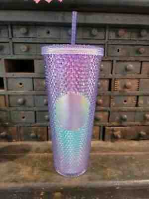 Starbucks Summer 2021 Release Mermaid Purple & Turquoise ombrÃ© studded tumbler - Sold on eBay Jun 24, 2021 for $50.00