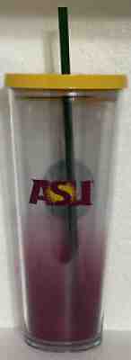 2014 STARBUCKS 24 Oz. Acrylic Cold Cup Tumbler ASU ARIZONA STATE UNIVERSITY Rare - Sold on eBay Jul 10, 2021 for $51.00
